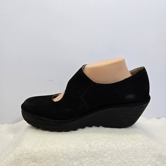 Fly London Womens Size 41 Shoes Yasi Mary Jane Pump Wedge Heel Platform US 10.5 - Picture 4 of 16